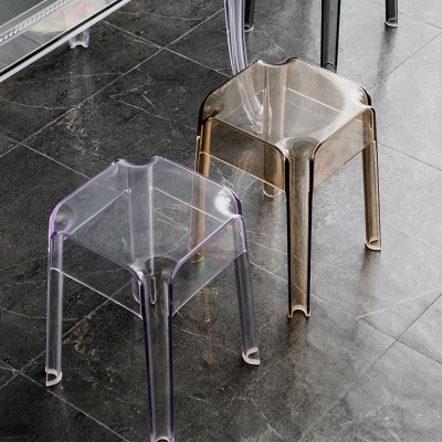 30" hohe R&uuml;ckenlehne, armloser Thekenhocker, industrieller Bistro-Barstuhl aus Kunststoff mit 4 Beinen