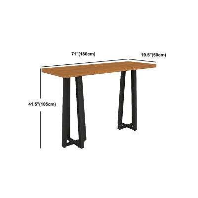 Modernes rechteckiges Kneipentisch-Set, 1/2/3-teilig, Tresentisch aus Holz mit r&uuml;ckenfreien Hockern