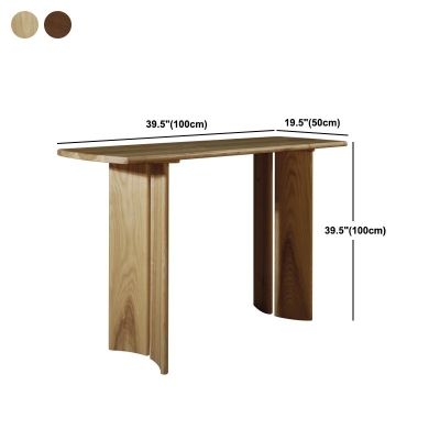 Glamour&ouml;ser Massivholz-Theken-Weintisch mit doppeltem Sockel, Wohnzimmer-Bartisch
