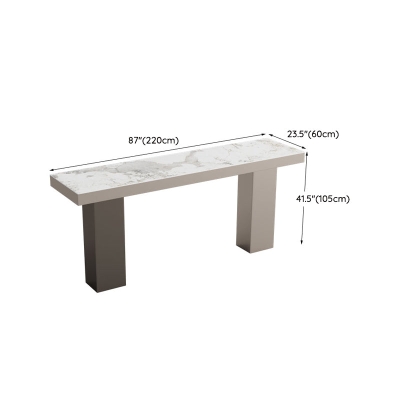 Industrielles 1/2/3-teiliges Bartisch-Set, rechteckiger Stein-Thekentisch mit hohen Hockern