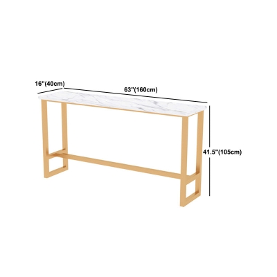 1/2/5-teiliges modernes Bartisch-Set aus Eisen, rechteckiges Bistro-Set aus Holzwerkstoff mit Fu&szlig;st&uuml;tze