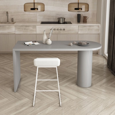 Bistrotisch mit doppeltem Sockel f&uuml;r den Innenbereich, moderner Cocktail-Bartisch aus Holz