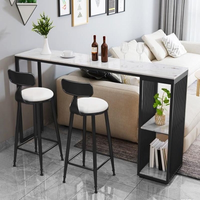 Glam Stone Bartisch-Set, 1/3-teilig, rechteckiges Thekentisch-Set f&uuml;r den Innenbereich