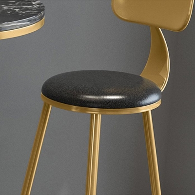 1/3-teiliges Glam-Bartisch-Set, rundes Bistro-Set mit wei&szlig;er Kunstmarmorplatte