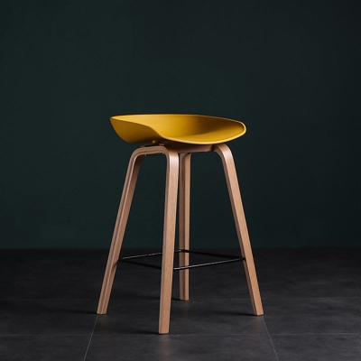 Glamour-Barhocker aus massivem Holz, Thekenh&ouml;he, Kunststoff, Barhocker