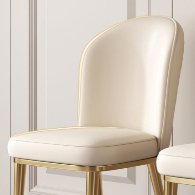 Leder-Beistellstuhl Glam Goldbasis Esszimmerstuhl f&uuml;r Wohnzimmer