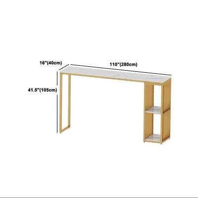 Set tavolo da bar rettangolare da 1/3/7 pezzi Tavolo moderno da t&egrave; al latte in marmo con sgabelli da bar