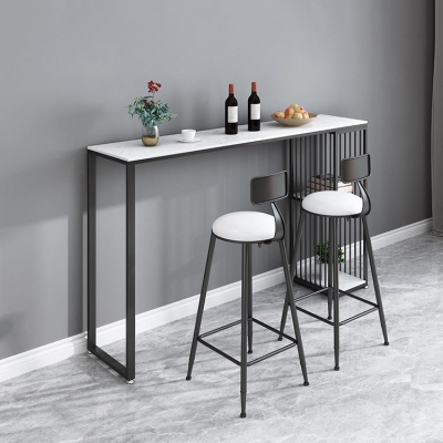 Set tavolo da bar moderno da 1/3 pezzi Tavolo da bancone rettangolare in pietra per soggiorno