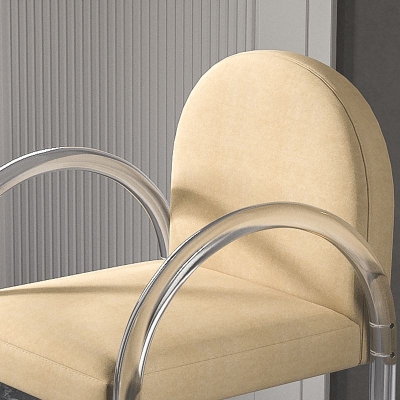 Moderner einfacher Sessel mit Acrylrahmen, Esszimmerstuhl f&uuml;r das Wohnzimmer