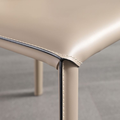 K&uuml;chen-Esszimmerst&uuml;hle aus Kunstleder, armlose St&uuml;hle mit Metallgestell