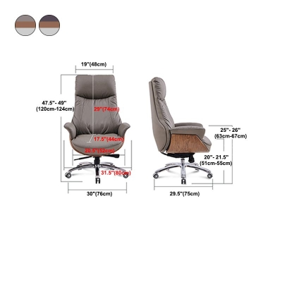 Ergonomischer Chef-Computerstuhl mit Neigungsmechanismus und verstellbarer Sitzh&ouml;he f&uuml;r Manager