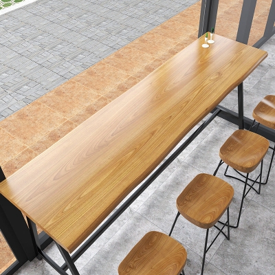 Luxuri&ouml;ses Bartisch-Set aus Massivholz, 1/4/5/9-teilig, Tresentisch mit r&uuml;ckenfreien Hockern