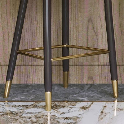 Barhocker im Glam-Stil, Kunstleder-R&uuml;ckenlehne, Thekenhocker f&uuml;r Bristol