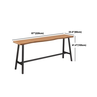 Industrielles rechteckiges Stehtisch-Set mit Massivholzplatte, 1/5/9-teilig, Thekentisch mit Hockern