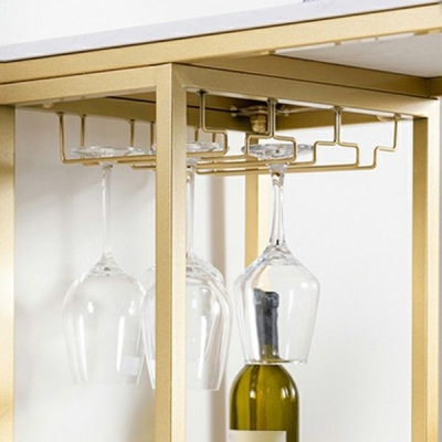 Glam Ovales Bartisch-Set, 1/3-teilig, Steinplatte, Barhocker und Tisch-Set