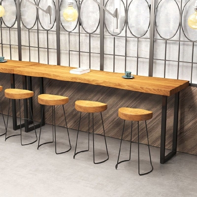 Nowoczesny st&oacute;ł barowy Prostokątny drewniany st&oacute;ł bistro do użytku na patio