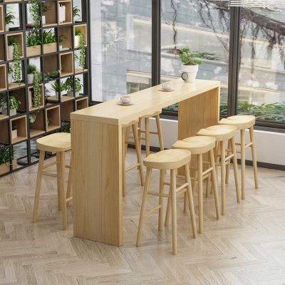 1/5/9 sztuk Nowoczesny zestaw stoł&oacute;w barowych Prostokątny zestaw bistro z drewna sosnowego
