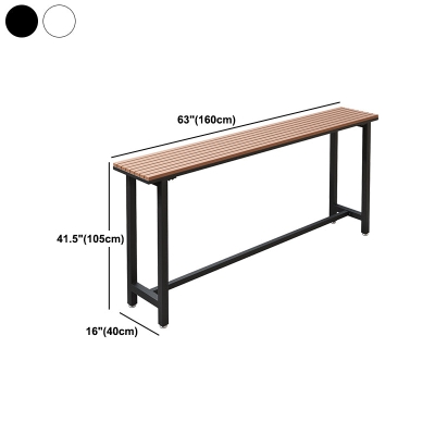 Modernes 1/5-teiliges Bartisch-Set, rechteckiger Kunststoff-Holz-Thekentisch mit hohen Hockern
