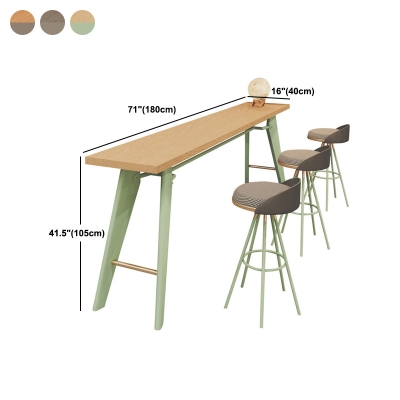 Bistrotisch mit massiver Holzplatte, Pub-Tisch mit Metallrahmen im Glam-Stil