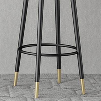 Moderner Thekenhocker ohne Armlehnen, Barhocker aus Eisen mit Holzsitz und Pedal