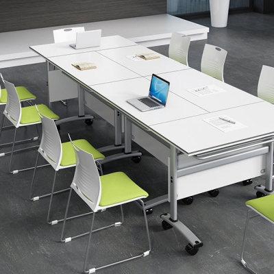 Zeitgen&ouml;ssischer Arbeitsstuhl aus Kunststoff, ergonomischer Computer-Schreibtischstuhl mit silbernem Metallgestell
