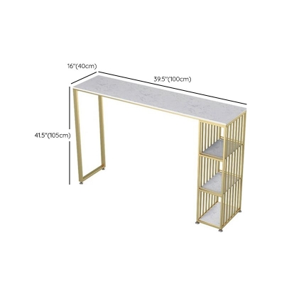 Glam Pub Table Doppelter Sockel, Barh&ouml;he, rechteckiger Bartisch f&uuml;r Bar