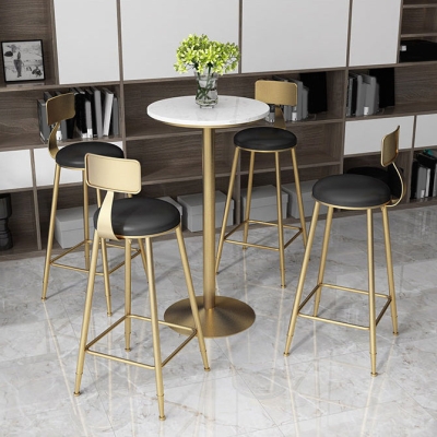 Glam 1/2/3/5-teiliges Stehtisch-Set aus k&uuml;nstlichem Marmor, festes Tisch-Theken-Set