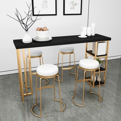 Glamour&ouml;se runde Barhocker, Esszimmerhocker aus goldenem Metall mit Fu&szlig;st&uuml;tze
