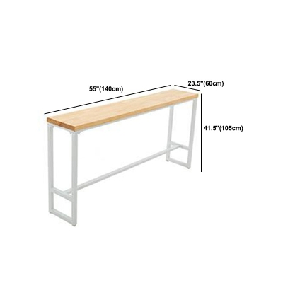 Rechteckiger Tisch aus Eisen und Holz, moderner, minimalistischer Bartisch f&uuml;r Zuhause