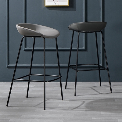 Zeitgen&ouml;ssischer Thekenhocker aus Kunstleder, Thekenh&ouml;he, Barhocker mit Fu&szlig;st&uuml;tze