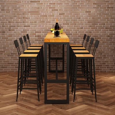 Solid Wood Bar Table Bar Height Contemporary Bar Height Pub Table for Indoor