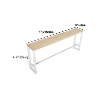 Bar-Esstisch aus Holz, moderner rechteckiger Bartisch mit Bock f&uuml;r Milchtee-Shop