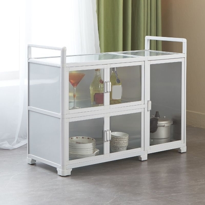 Zeitgen&ouml;ssischer Sideboard-Buffettisch aus Metall f&uuml;r das Wohnzimmer