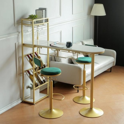 Spezialit&auml;ten-Pub-Tisch Glam Bar H&ouml;he 41 Zoll Bartisch mit Weinregal