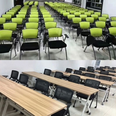 Mesh-Konferenzstuhl mit mittlerer R&uuml;ckenlehne, moderner B&uuml;rostuhl f&uuml;r das Heimb&uuml;ro mit festen Armlehnen