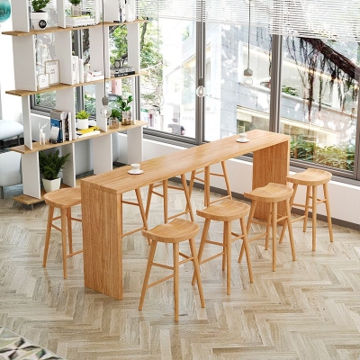 Glam 1/5/9-teiliges Bartisch-Set, rechteckiger Holz-Thekentisch f&uuml;r die K&uuml;che