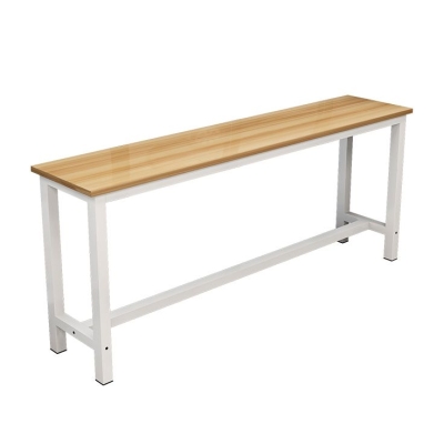 Rechteckiger Tisch aus Metall und Holz, moderner Bartisch f&uuml;r Zuhause, Wohnzimmer und K&uuml;che