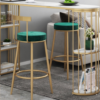 Glam-Bistro-Bartisch mit Doppels&auml;ule und Stauraum, Bar-/Esstisch mit Steinplatte