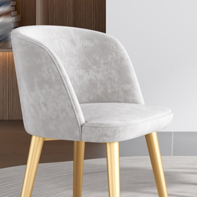 Esszimmerstuhl im Glam-Stil, gepolsterter Esszimmerstuhl mit Metallbeinen