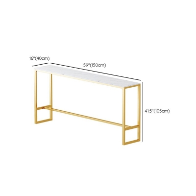 Glam Barhoher Tisch aus Kunstmarmor und wei&szlig;em Stehtisch f&uuml;r die Terrasse