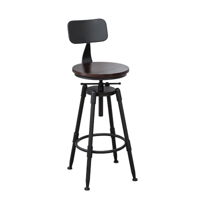 Moderner drehbarer Barhocker aus Eisen mit Sitz und Pedal