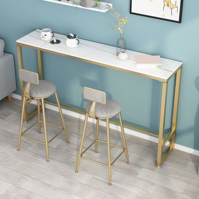 Glam Pub Table Bockgestell Rechteckiger Bartisch f&uuml;r den Innen- und Pausenraum