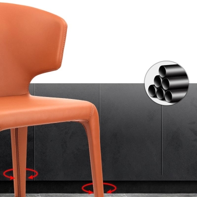 Moderner Barhocker mit quadratischem Sitz, PU-Leder, Barhocker mit Metallbeinen