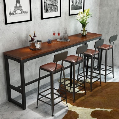 Rechteckiger Barthekentisch im Industriestil Barthekentisch aus Holz