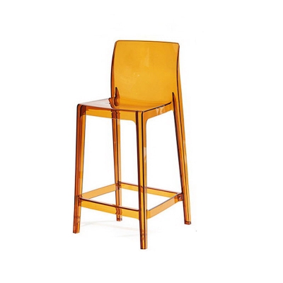 Industrieller Barhocker aus Kunststoff mit quadratischem Sitz und Thekenbarhocker mit Kunststoffbeinen