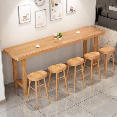 1/5/6/11-teiliges modernes Bartisch-Set, rechteckiges Bistro-Set mit Kiefernholzplatte und Fu&szlig;st&uuml;tze