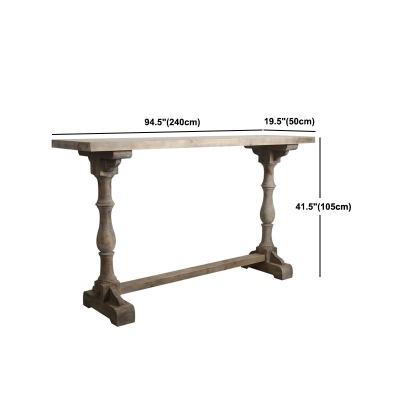 Industrielles rechteckiges Bartisch-Set aus Holz, 1/2/3/4-teilig, Thekentisch mit hohen Hockern