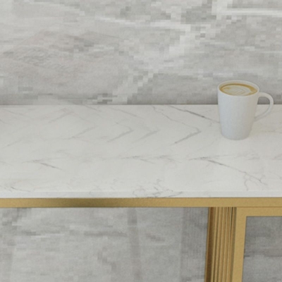 Bartisch im modernen Stil mit goldenem Sockel f&uuml;r die K&uuml;che