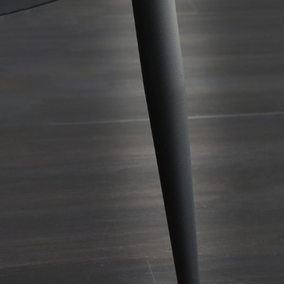 Beistellstuhl aus Kunstleder, Ohrensessel ohne Armlehnen und schwarzen Beinen