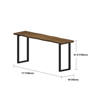 Barthekentisch aus Holz im Industriestil, Barthekentisch aus Metall